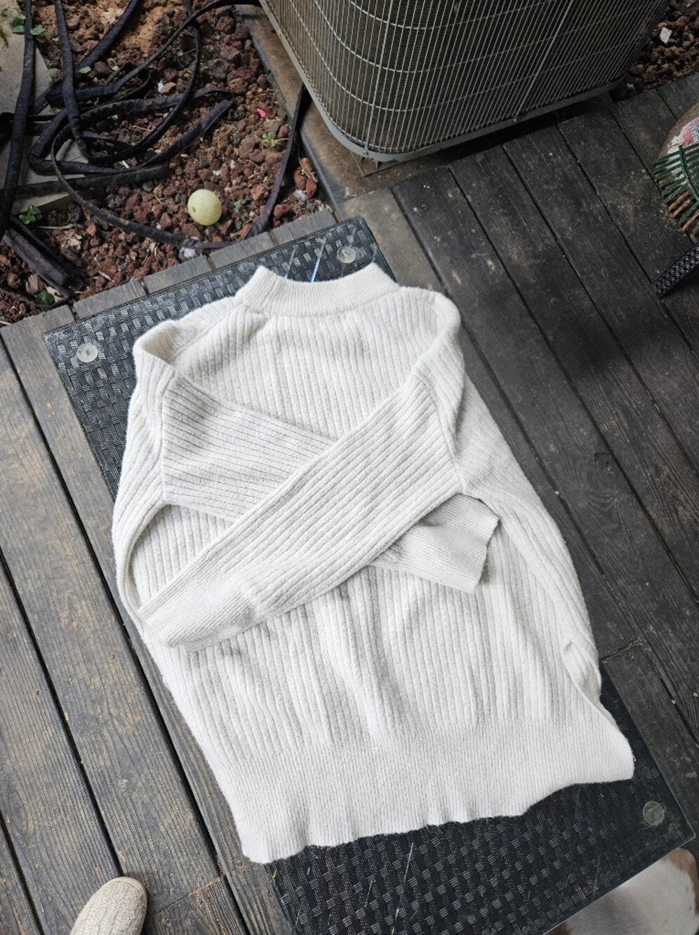 Cozy Ribbed White Sweater